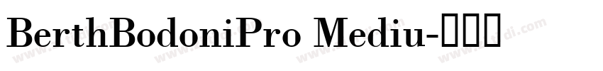 BerthBodoniPro Mediu字体转换
